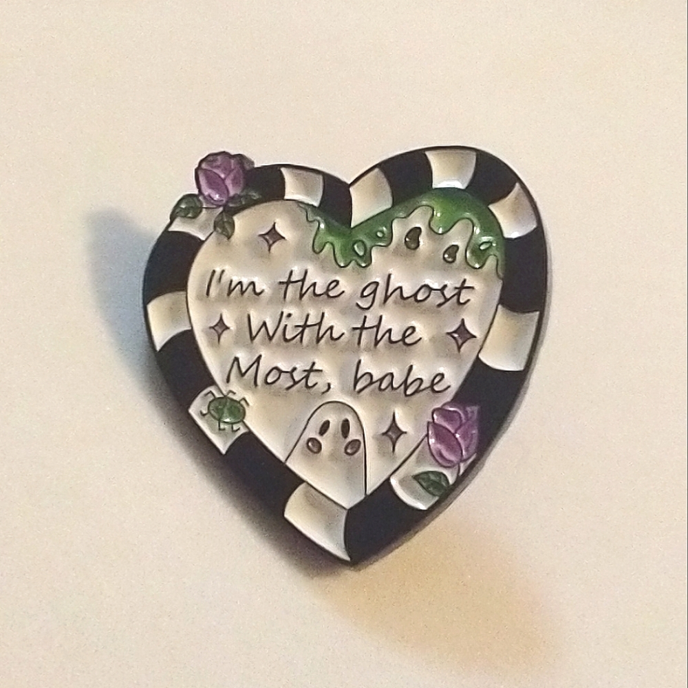 🧁 3/$30 I'm The Ghost With The Most, Babe Beetlejuice Enamel Pins NEW